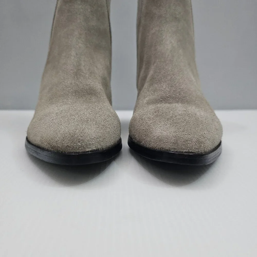 Rag & Bone Rover Chelsea Ankle Boot Womens EU 39.5 Cemento Gray Suede Designer